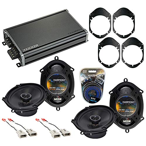 Harmony Audio HA-R68 Compatible with Mercury Mountaineer 1997-2001 Bundled with CXA360.4 Amplifier Factory Speaker Replacement Package