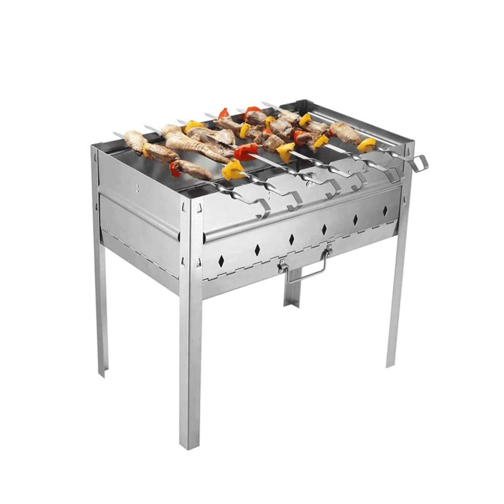 Barbecue Shelf Household Grill Rack Charcoal BBQ Grill Stainless Steel Outdoor Patio Foldable
