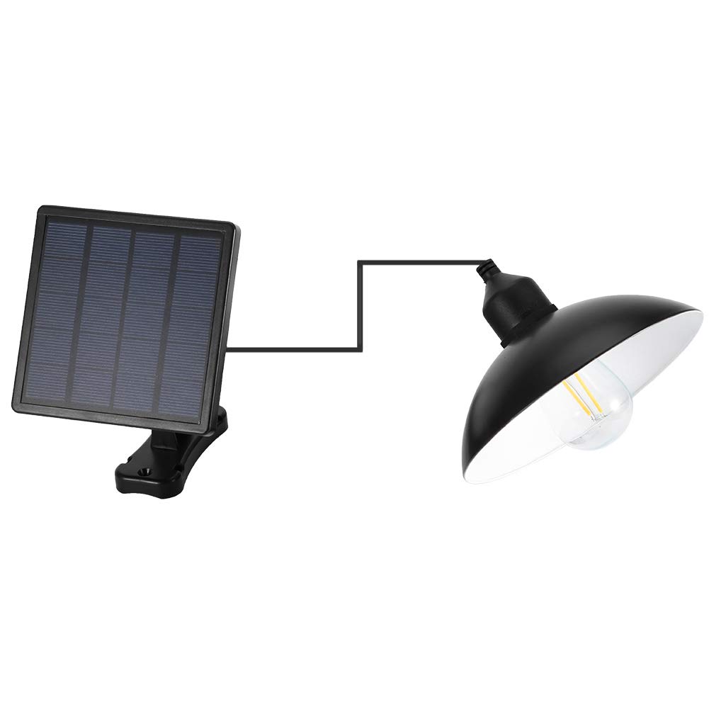 Alvinlite Lampada a Sospensione per Esterni Luci solari a LED per tettoia Solare con Pannello Solare Regolabile per Illuminazione Domestica da Giardino con Veranda
