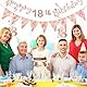 Deko 18. Geburtstag Mädchen,Rosa Girlande Geburtstag Rose Gold 18th Happy Birthday Party Banner Spiralen Luftschlangen Fotogirlande Decorative Sweet Set für Foto Hintergrund Nummer Geburtstagsdeko
