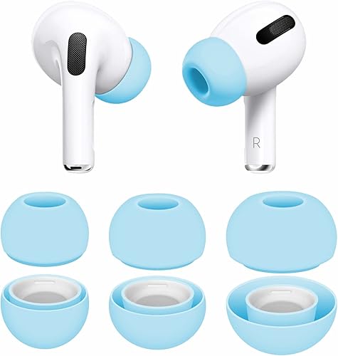 3 pares compatibles con AirPods Pro 1st 2nd Ear Tips Buds, pequeño, mediano, grande, 3 tamaños, goma de silicona, accesorios compatibles con AirPods