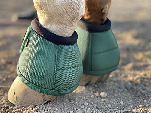 Image of 2520D Horse Bell Boots No-Turn Horse Bell Boots, Equine Ballistic Hoof Overreach Bell Boot, Pair