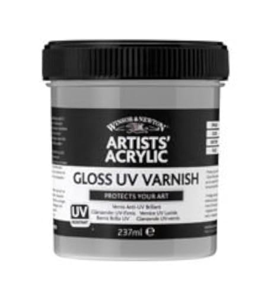 Winsor & Newton 3040929 UV - Pokost błyszczący, warstwa ochronna do obrazów akrylowych - butelka 225 ml