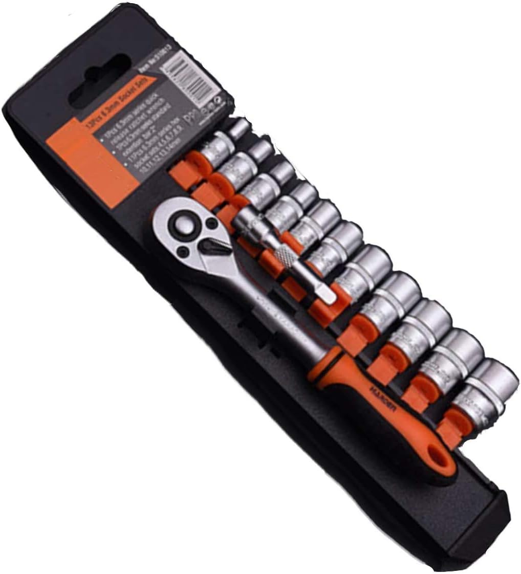 Edward Tools Pro Socket Wrench Set Metric(1/2") Heavy Duty Chrome