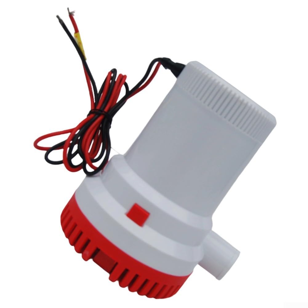 Sentina, 12 V 2000 GPH, acqua marina sommergibile idraulica elettrica, alta portata per acqua dolce salata, alloggiamento in ABS resistente con albero in acciaio inossidabile per uso professionale