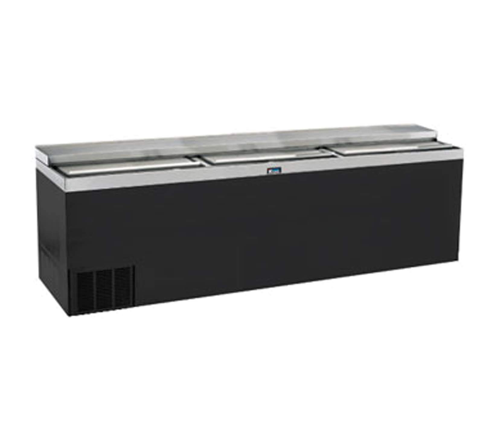 96" Black Vinyl Slide Top Bottle Cooler by Krowne – 12.0 ounces, vinyl, Model BC96-BG