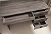 TREATLIFE HOME Executive Office Desk with Lockable 3 Drawers and Catch-All Drawer, Distressed Grey Finish