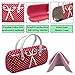 Pink Hard Eyeglass case with handles Women Eyeglass Case Mini handbag Eyeglass Case for girls Medium frames Small (AS12TG Polka Dots Pink)