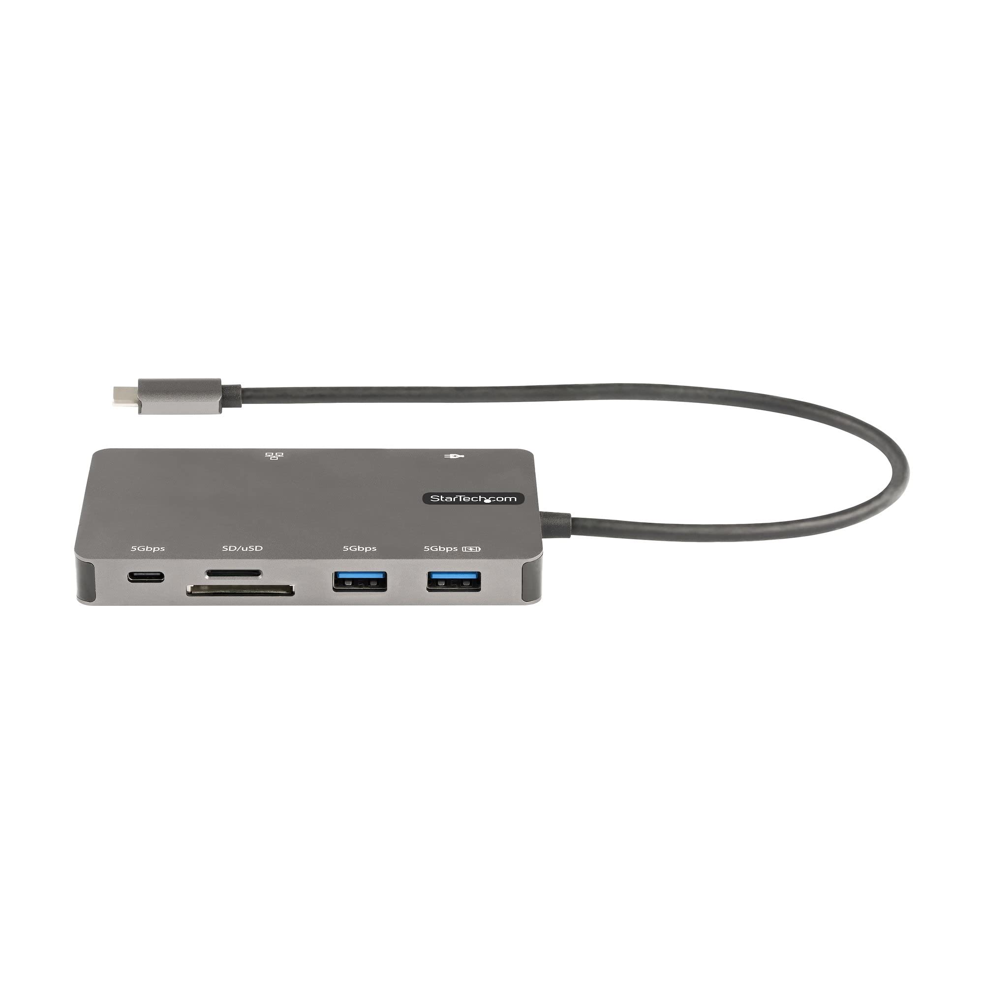 StarTech Mini Dock USB-C 9-en-1, HDMI 4K 30Hz ou VGA, 100W PD, GbE, SD