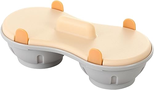 Sarkoyar Escalfador de huevos, máquina escalfadora de huevos doble para microondas con tapa, cesta de drenaje desmontable de grado alimenticio, de