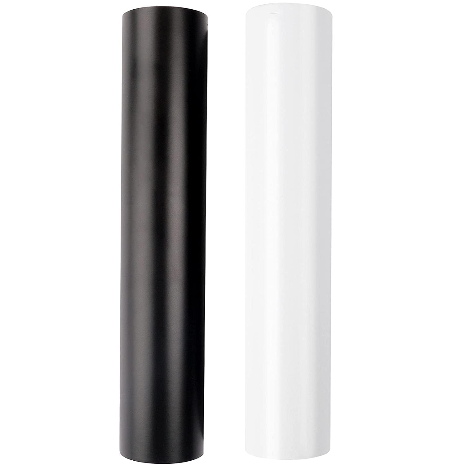 Black and White Permanent Adhesive Vinyl, 2 Rolls of 12in by 15ft with Clear Transfer Paper (Matte)-image-24