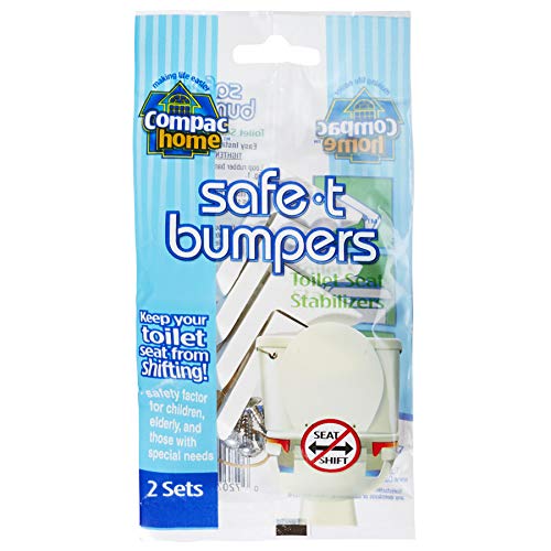Compac Home 11220 Toilet Seat Stabilizers Safe T Bumpers, Lock Place, Keeps…