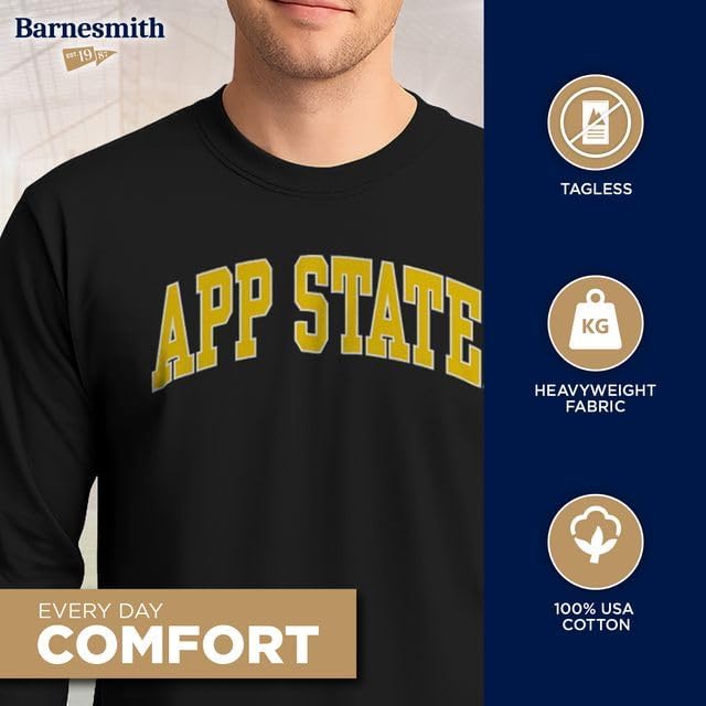 Barnesmith Cotton Long Sleeve T-Shirt with Classic Logo, Adult Unisex - Image 3