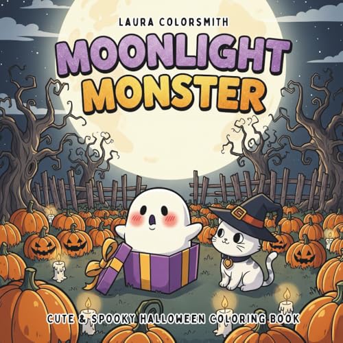Moonlight Monster - Cute & Spooky Halloween Coloring Book: 55