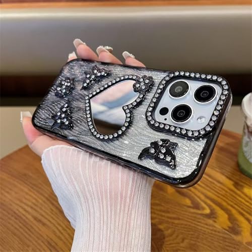 Coque iPhone 15 Pro Max cadeau glamour strass cœur papillon