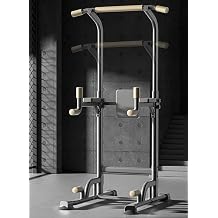 Power Tower Pull Up Bar Station, Multifunctional Workout Dip Station for Home Gym, Adjustable Height Pull Up Dip Station Rack, Strength Training Equipment