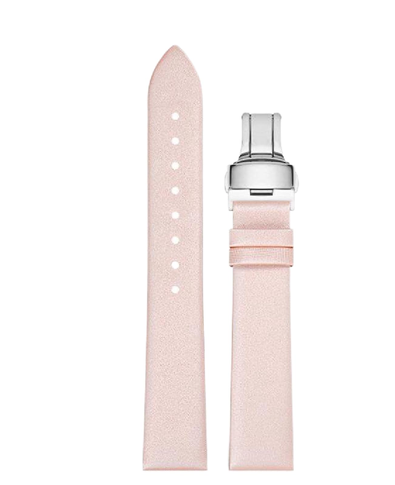 Correa de reloj de piel con acabado de seda para mujer de 10 a 20mm con cierre de mariposa