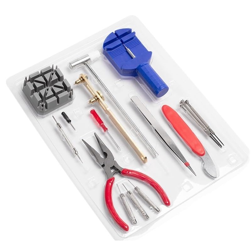 CHENJIAHAO Uhrenwerkzeug Watch Link Pin Remover Gehäuseöffner Repair Tool Kit Set Opener Link Spring Bar Remover Horlogemaker Gereedschap Uhrmacherwerkzeug Set(404pc)