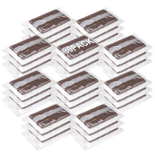 Image of 30 Pcs Individually Wrapped Sponges for Airbnb Apartment Brown | Uncompressed Non Scratch Scrouing Sponges for Household Cleaning Dishes Kitchen Car Bike