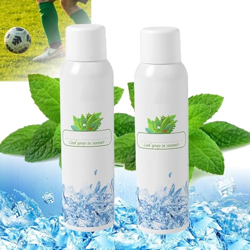 Spray mágico de fútbol, el mejor spray frío para lesiones deportivas, spray mágico frío congelado, enfría rápidamente, alivio de frío helado, enfría rápidamente y vuelve con confianza (2 unidades)