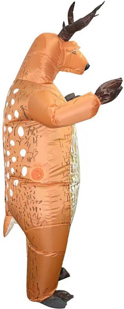 [AFEREVZ] コスチューム飾り 鹿 トナカイ クリスマスコスチューム 鹿の衣装 空気で膨らむエアー式 電動ファン内蔵 電池なし