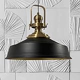 Bamyum Hängelampe Vintage Asletl Wohnzimmerlampe Ø40 cm E27 Metall Orientalische Lampe Pendelleuchte Schwarz Küchenlampe Deckenlampe - Schwarz