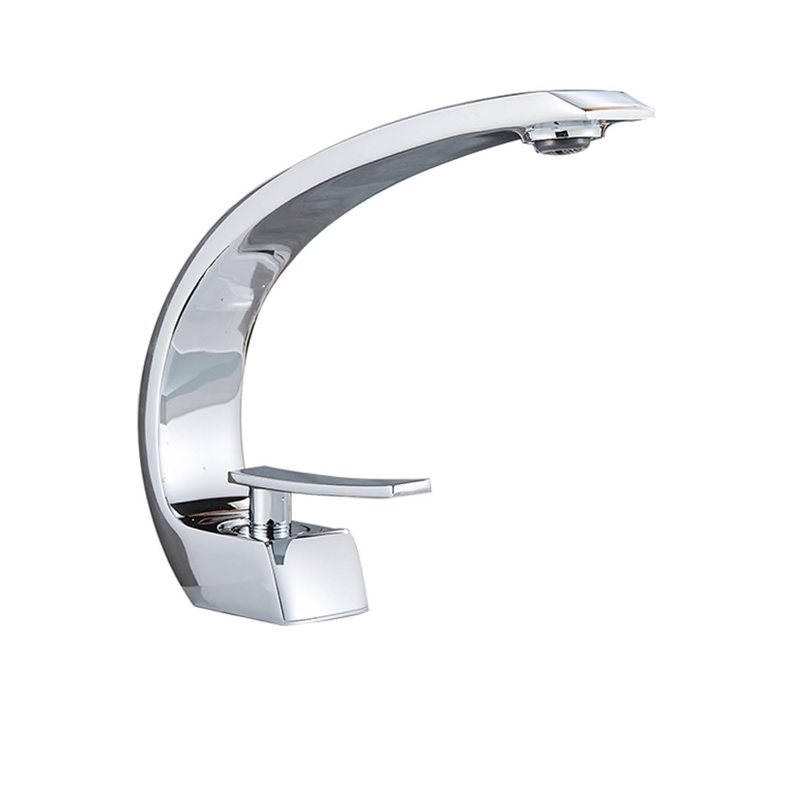 Mitigeur de salle de bain chrome et or chaud froid pour évier monotrou