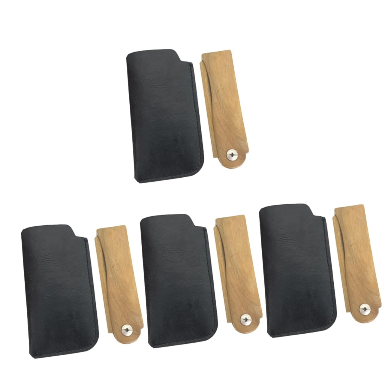 Beaupretty 4juegos Peine De De Madera Con Funda De Accesorio De Cuidado Personal Portátil Para y