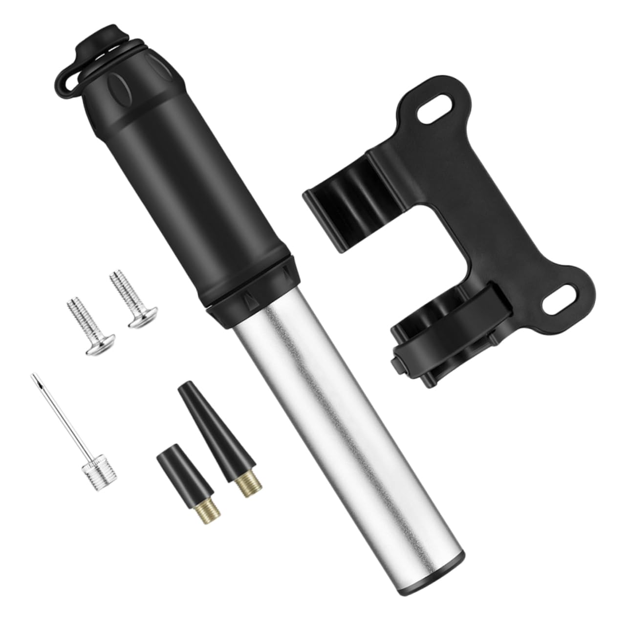 COSMEVIVI 1pc Mini Portable Tire Inflator Pump Bike Air Inflator Compatible for Cycling and Household Use Silver