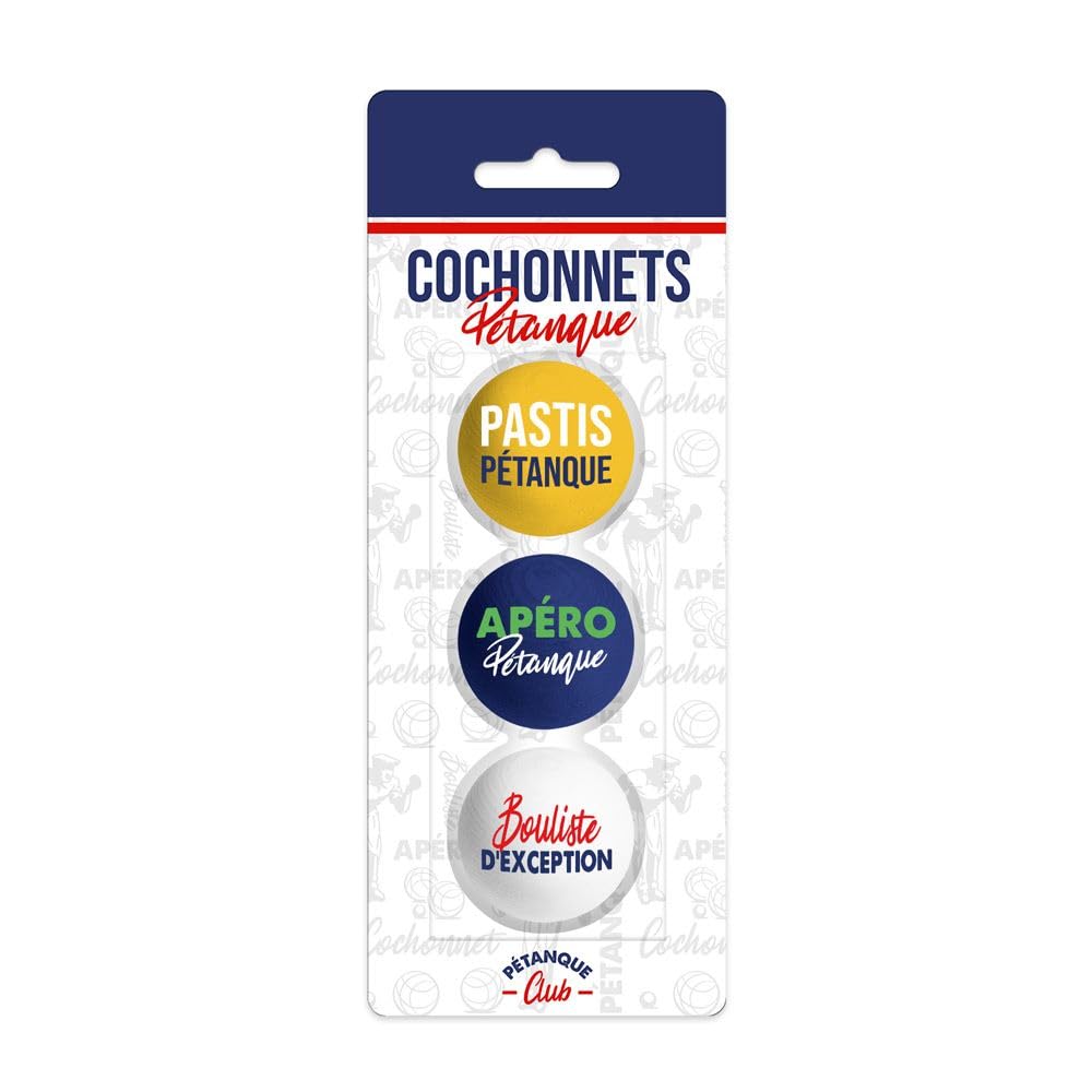 Lot de 3 cochonnets modèle pétanque Club