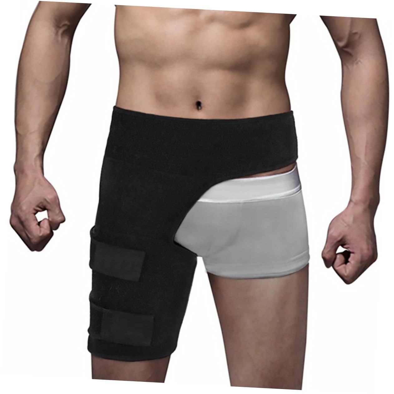 OUNONA Adjustable Hip and Thigh Protector Belt for Sports Safety Groin Support Guard Breathable and Comfortable for Fitness and Exercise Unisex Use for Athletes