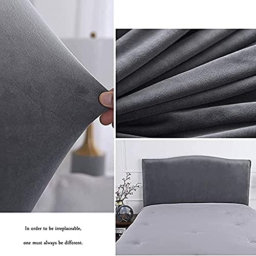 Elastische Kopfteilabdeckung Für Boxspringbetten – Einfarbige Staubschutzhülle, Weiches Flanell, Bis 70 Cm Höhe