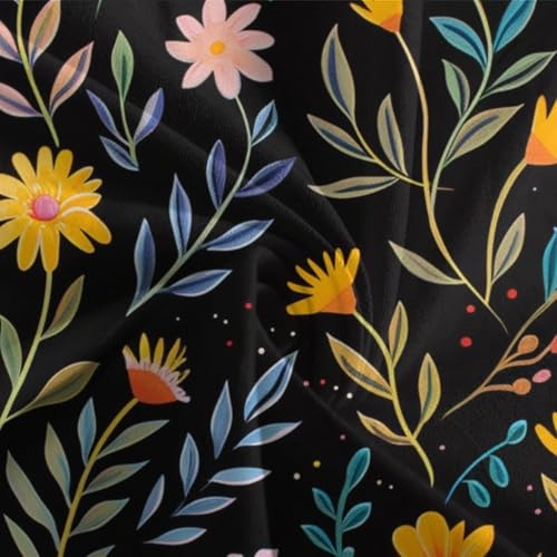 Housse de couette 3D fleurs facile à enfiler avec fermeture éclair intégrée