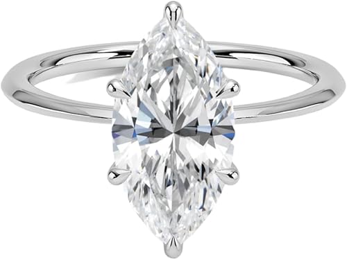 Anillo de compromiso de 1 a 3 quilates para mujer, con solitario, moissanita, diamante de aniversario, regalo de promesa, plata 925, oro macizo de