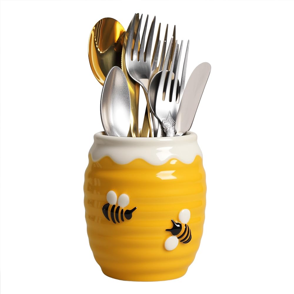 Porte-cuillère pour table de cuisine et rangement couverts céramique