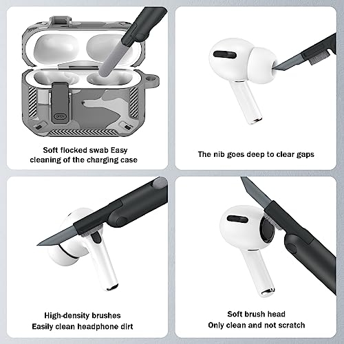 Image of RFUNGUANGO AirPods Pro 2 Case with Lock Carbon Fiber Series, Gray