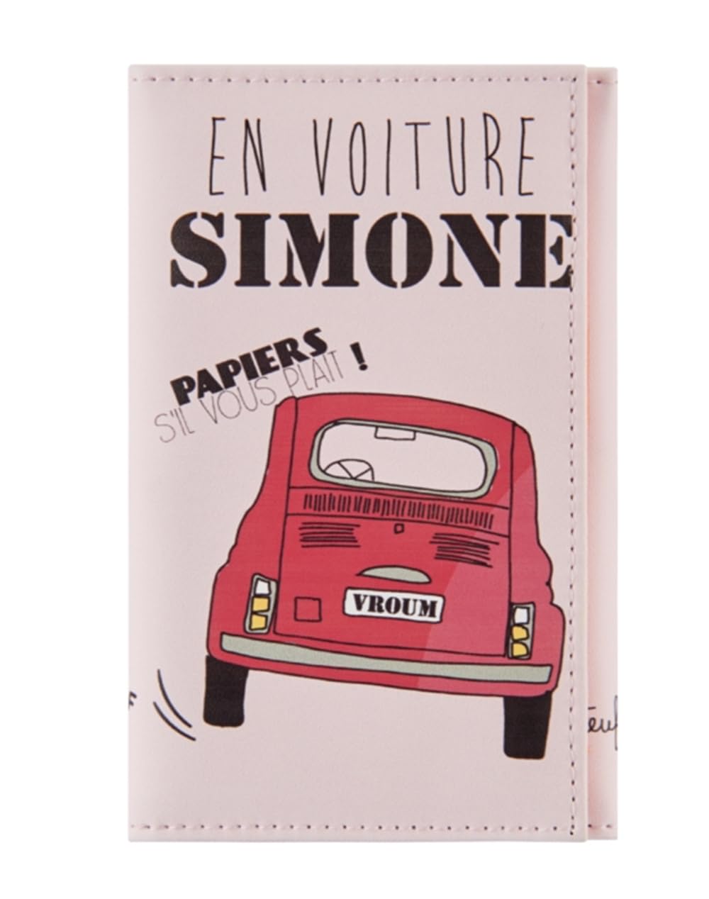 Générique DLP Portefeuille de Voiture - Simone, Rose, Unisex, Polyuréthane, Moderne, 1 Compartiment, Pochettes, Passeport, 10x10x10 cm, Femmes Conductrices, Tendance