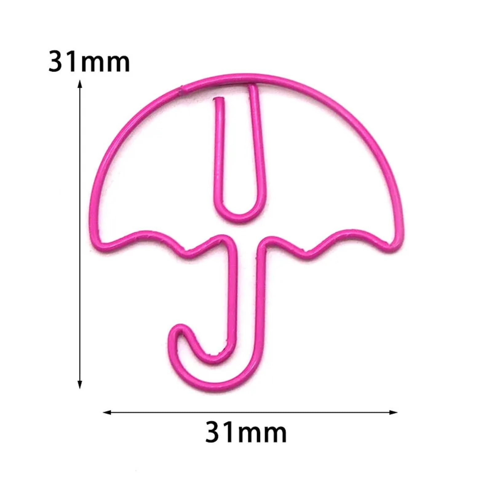 Plastikowe spinacze do papieru, 150 szt. spinacze do papieru w kształcie parasola, dekoracyjne, urocze kształty, miękkie kolory, spinacze do papieru, metalowy klips, kawaii, artykuły pa