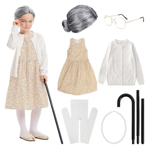 Disfraz niña Abuela para 100 Días de Escuela