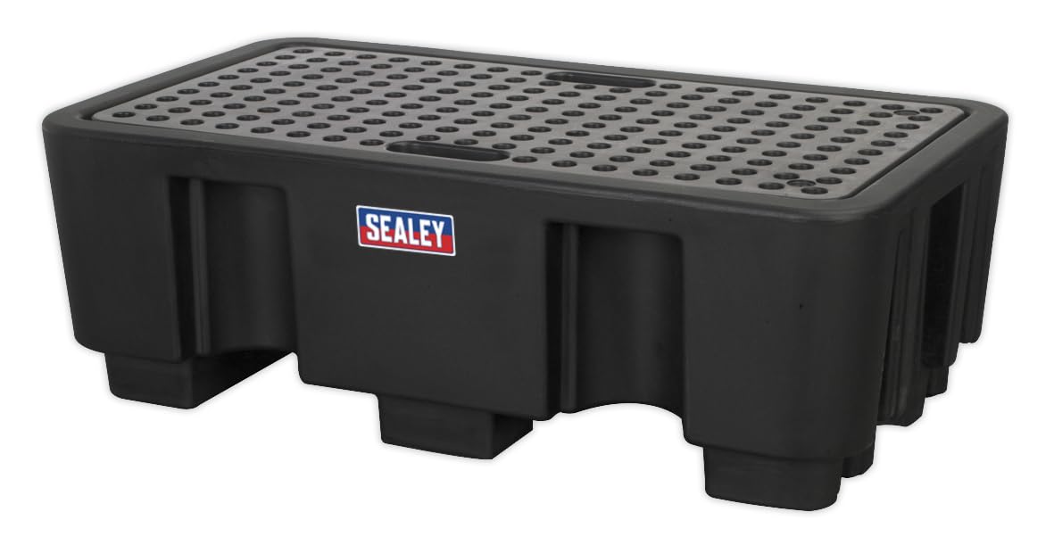 Sealey 2 Drum Polyethylene Barrel Bund/Spill Pallet 1300 x 750 x 440mm - DRP17