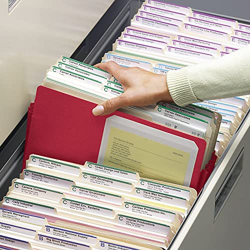 Smead File Pocket, Straight-Cut Tab, 3-1/2" Expansion, Letter Size, Red, 25 per Box (73231) by SMEAD - Used condition - Image 8