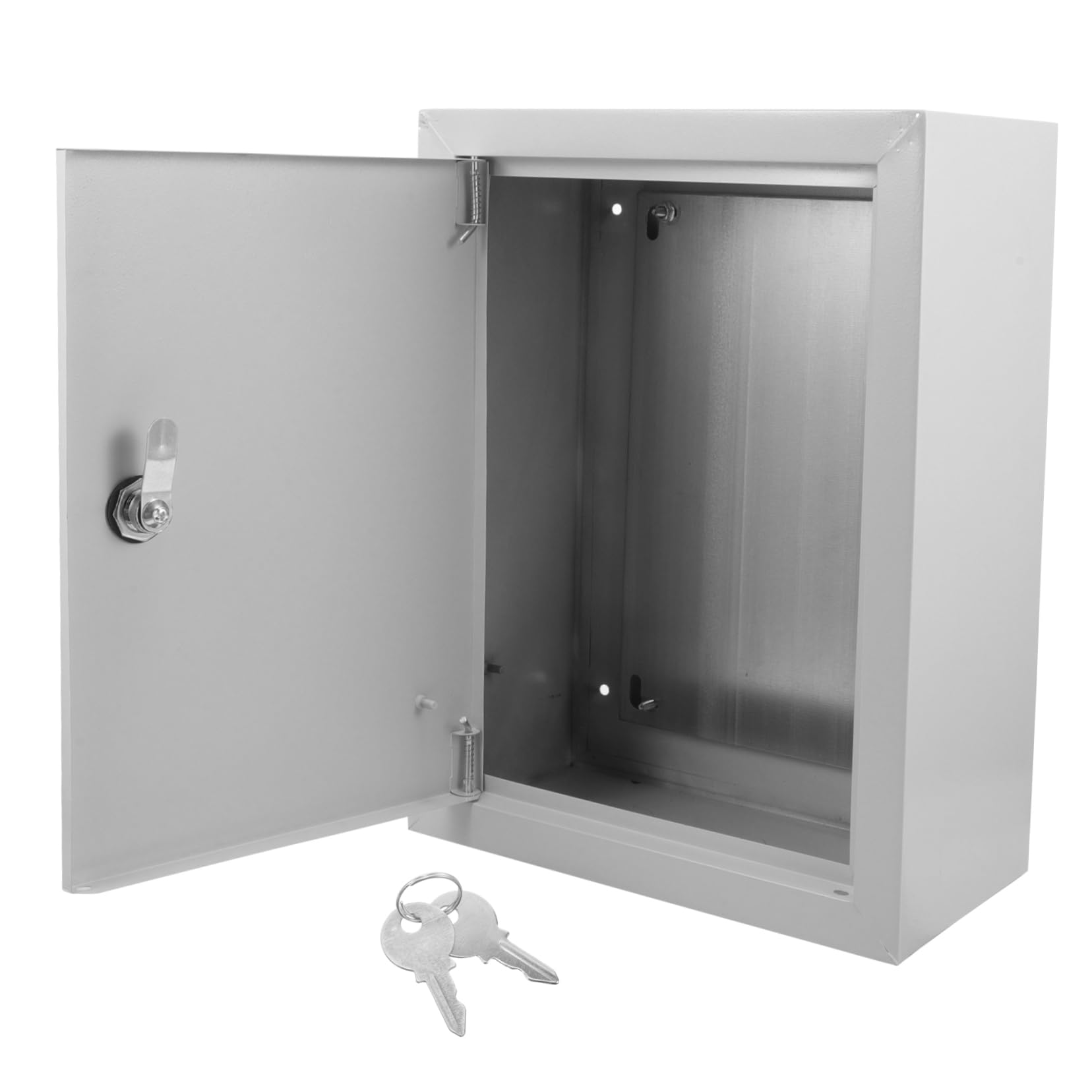 Caja Eléctrica Resistente Intemperie de Aluminio Plata | Montaje en Pared, Protección contra Salpicaduras y Polvo, Uso Comercial E Industrial, para Distribución Eléctrica
