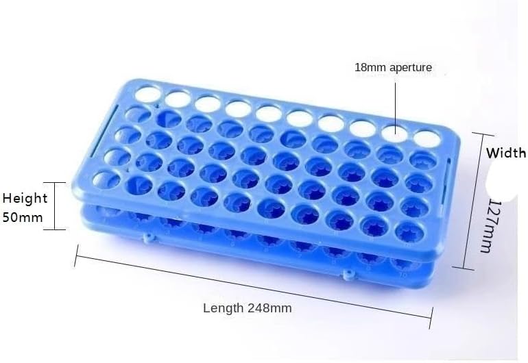 Test Tube Rack Plastic Test Tube Rack 50-Hole Blood Collection Porous Lab Holder