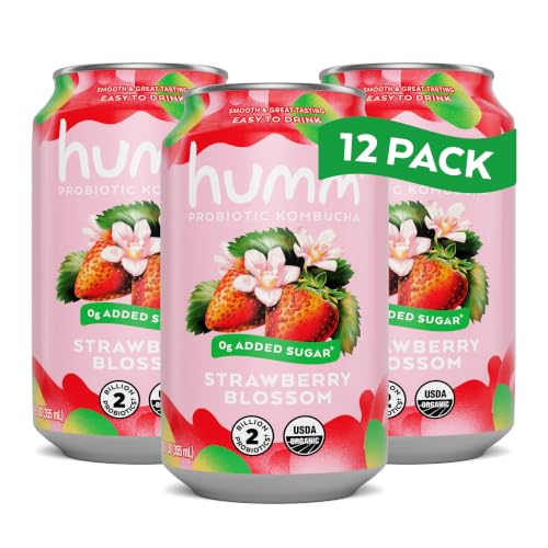 Humm Strawberry Blossom Kombucha (12 Pack)