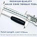 VOTNMIC 2 Pieces Valve Core Torque Tool, Avoid TPMS Damage, Valve Core Removal and Installation Tool, Helps Guard Against Over or Under torquing,Black, Silver