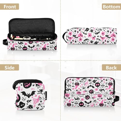 Bolsa de viaje resistente al calor para herramientas de cabello Ghosts Witch Hat Marble Hair Tools Organizer miniatura 5
