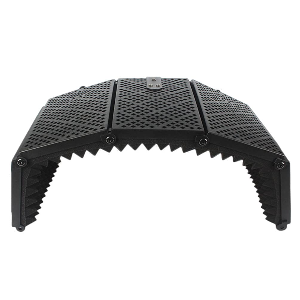 Milisten 1ensemble Cloison Isolante Pour Microphone à Panneaux Acoustique Pratique Avec Mousse Absorbante Écran Anti-vent Portable Pour Enregistrement Studio