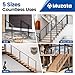 Muzata 4-8ft Black Complete Cable Railing Kit for Stairs Pre-Crimped 36 Inch Cable Railing System with Post Handrail Length Adjustable Easy DIY with User Guide Complete Set RC09