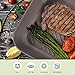 Neoflam Eela 11'' Non Stick Grill Pan Griddle Square Stovetop Grill with Sear Ridges, PFOA Free Ecolon Ceramic Coating for Skillet, broil, Fish, Vegetables and Meat, Scratch Resistant, Green