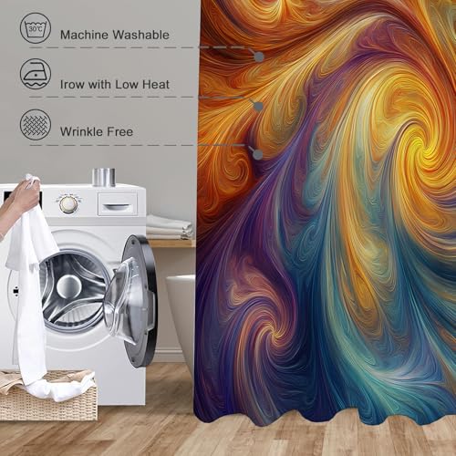 Rideau de douche abstrait 180x200 avec crochets inclus